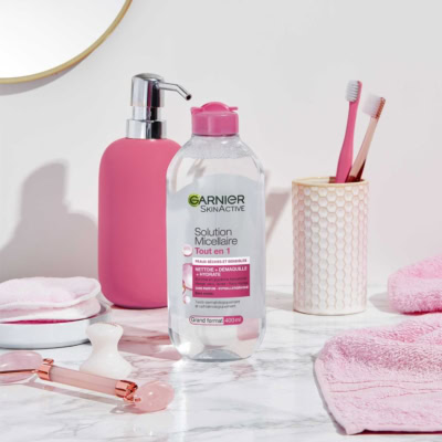 Garnier skinactive solution micellaire tout en 1 peau sensible 400ml