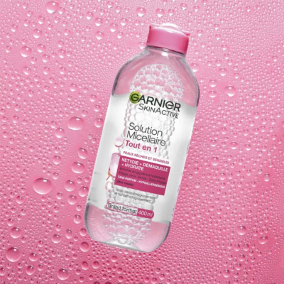 Garnier skinactive solution micellaire tout en 1 peau sensible 400ml