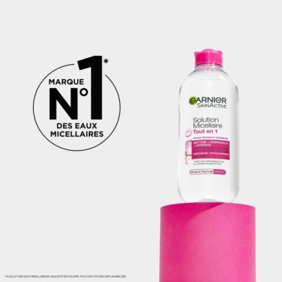 Garnier skinactive solution micellaire tout en 1 peau sensible 400ml