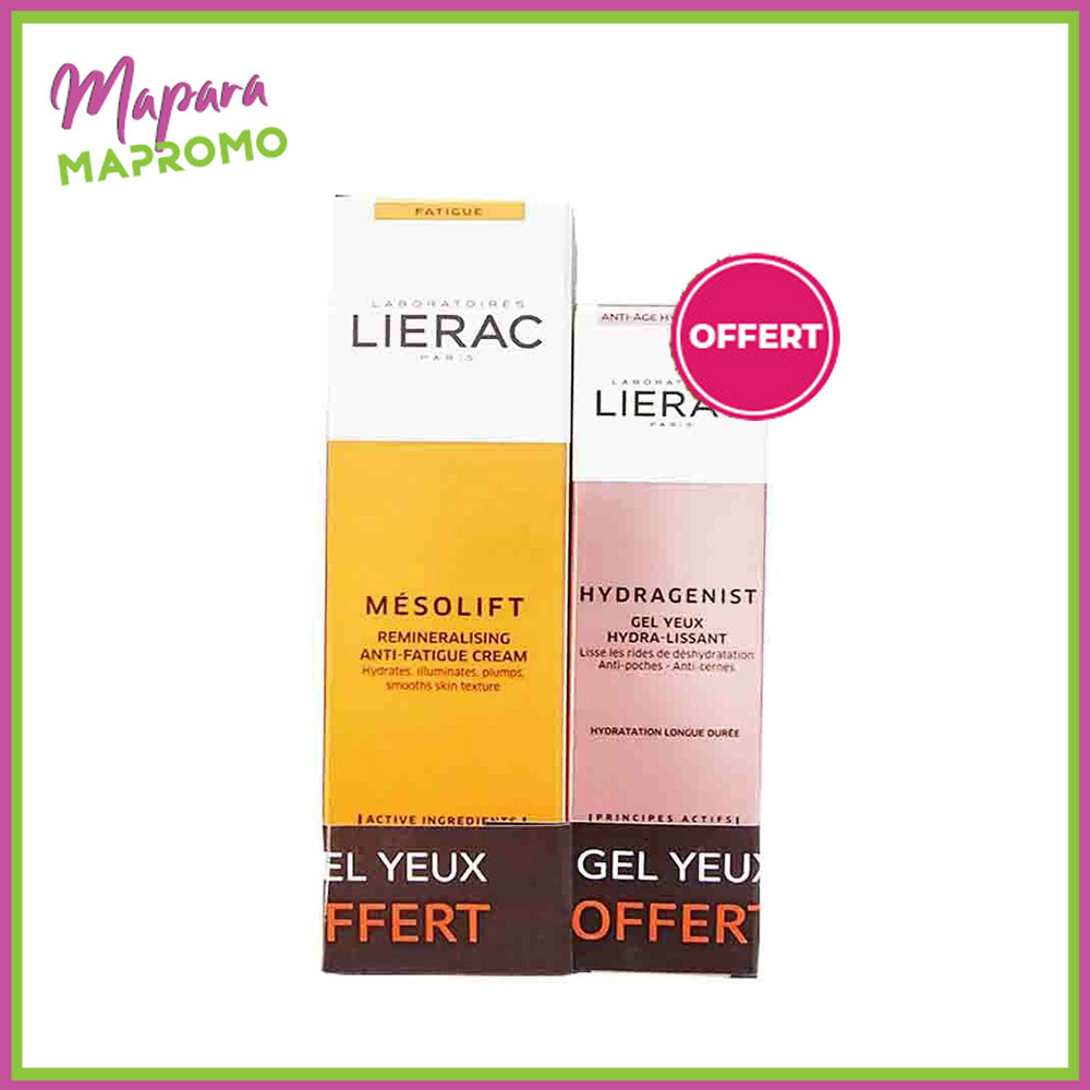Lierac coffret mesolift creme + hydragenist gel yeux (offert)