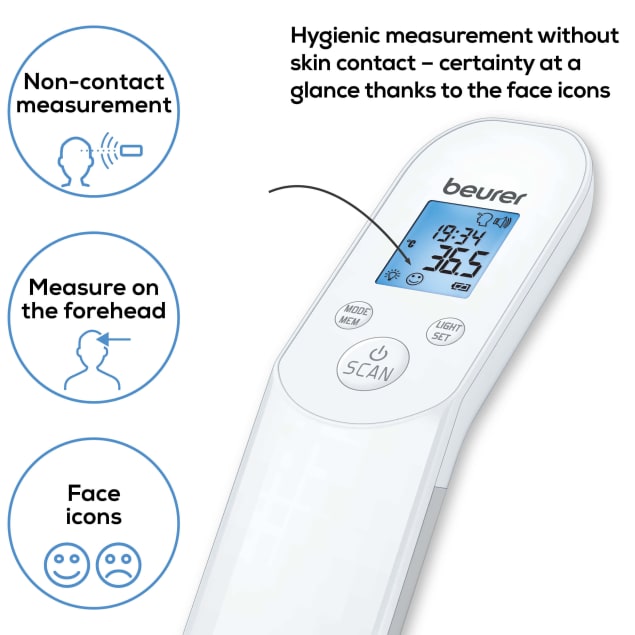 Beurer Thermomètre médical sans contact FT 85 