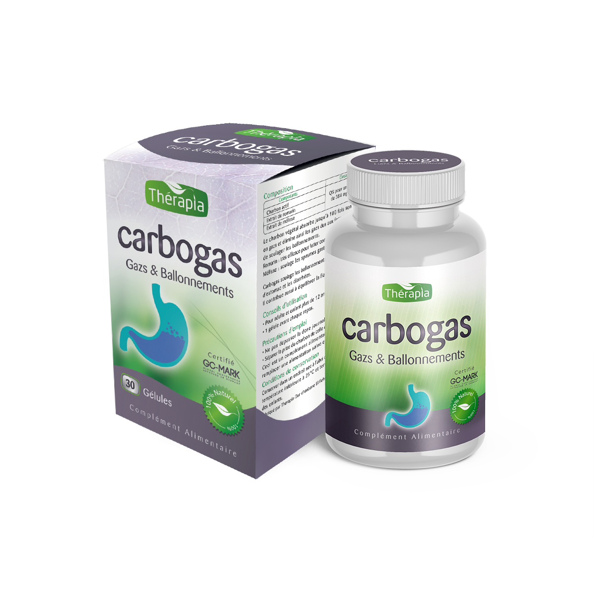 Therapia carbogas 30 gelules Therapia carbogas 30 gelules