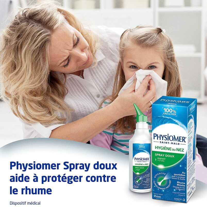 Physiomer spray nasal pour adulte et enfant - Lavage de nez, rhume