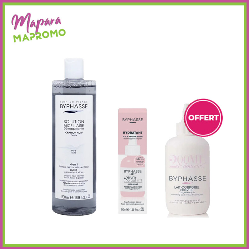 Byphasse pack hydra (lait corporel nutritif a la gelee royale 200ml offert)