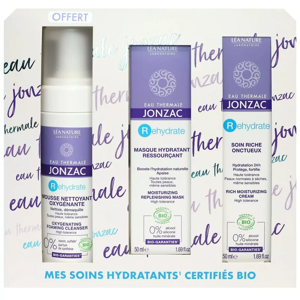 Jonzac coffret mes soins hydratants certifies bio