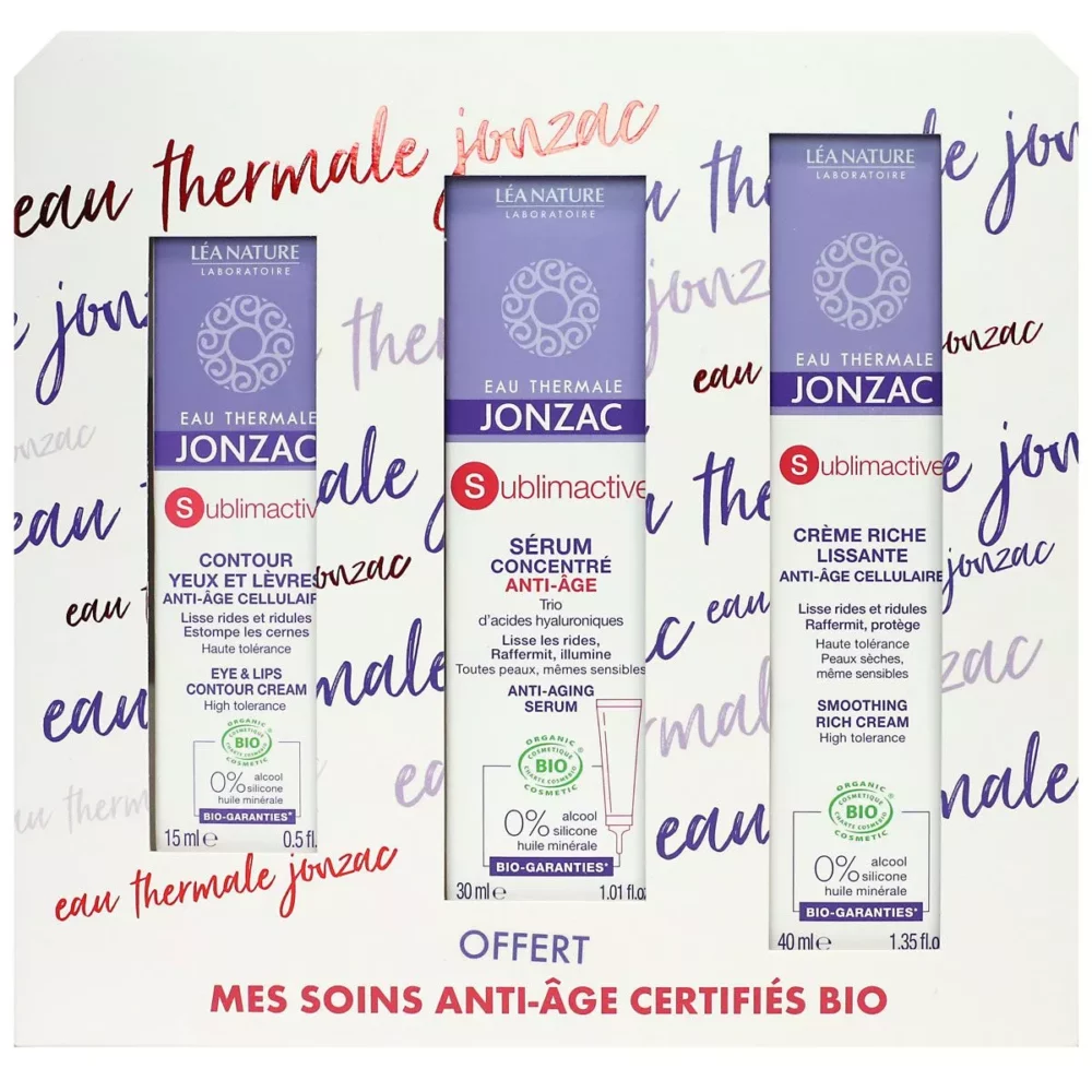 Jonzac coffret mes soins anti age certifies bio