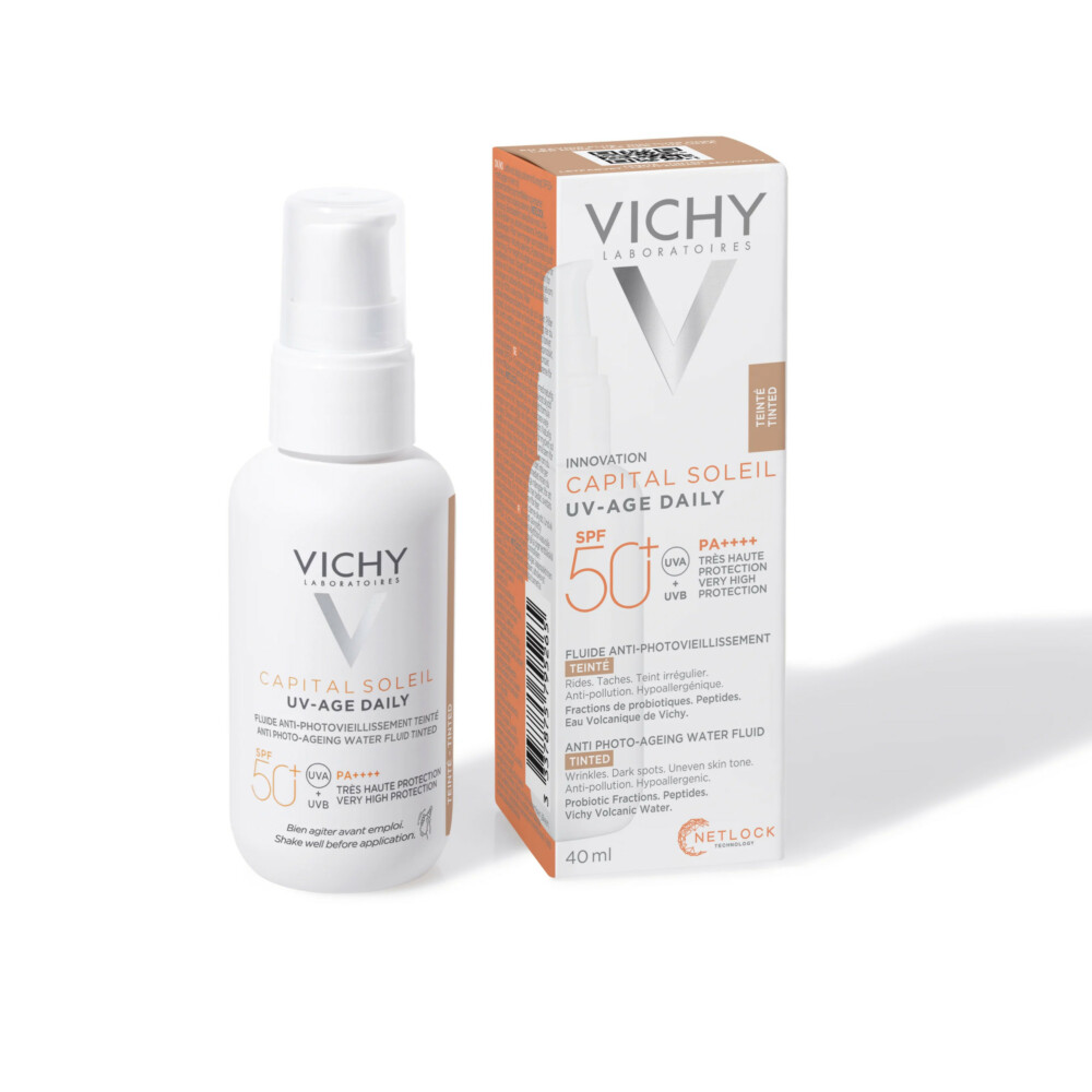 Vichy capital soleil uv-age daily fluide solaire anti-âge teinté sfp 50+