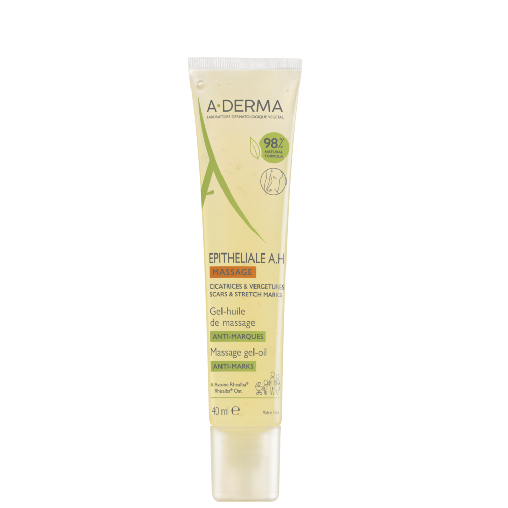 A-derma epitheliale ah duo gel huile de massage anti-marques 40ml