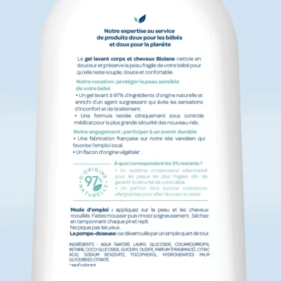 Biolane Gel Lavant Corps et Cheveux 2 en 1
