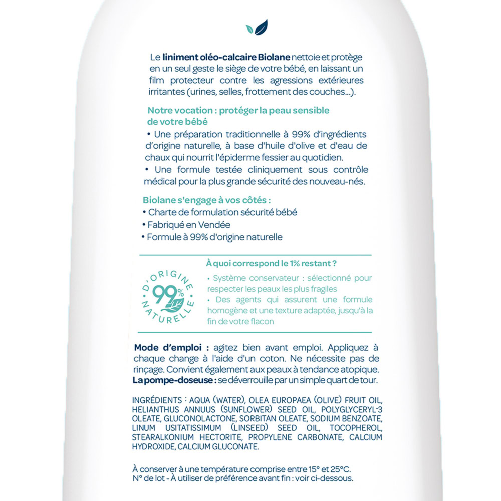 Biolane liniment oléo-calcaire 300ml