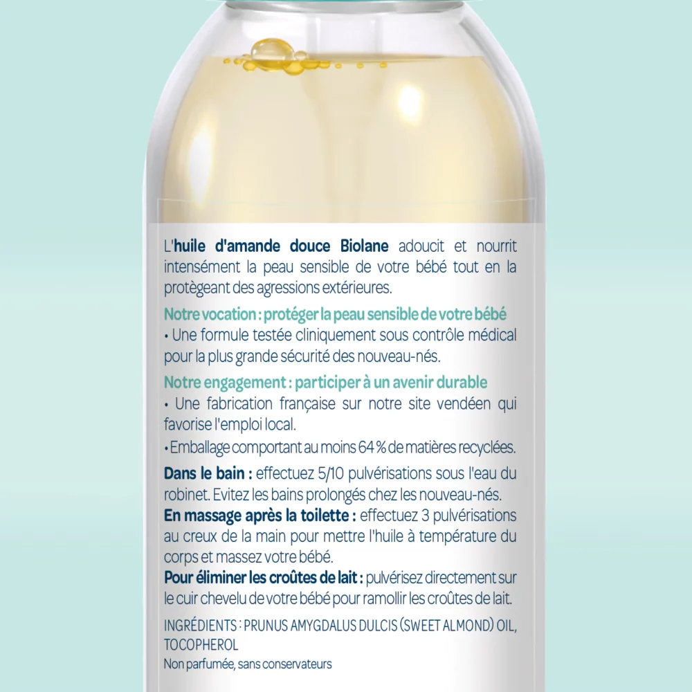 Biolane spray d'huile d'amande douce