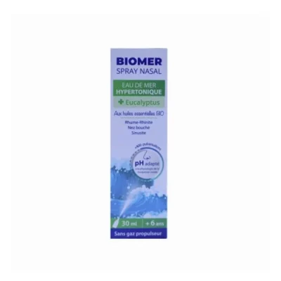BIOMER Spray Nasal Eau de Mer Hypertonique + Eucalyptus 30ml
