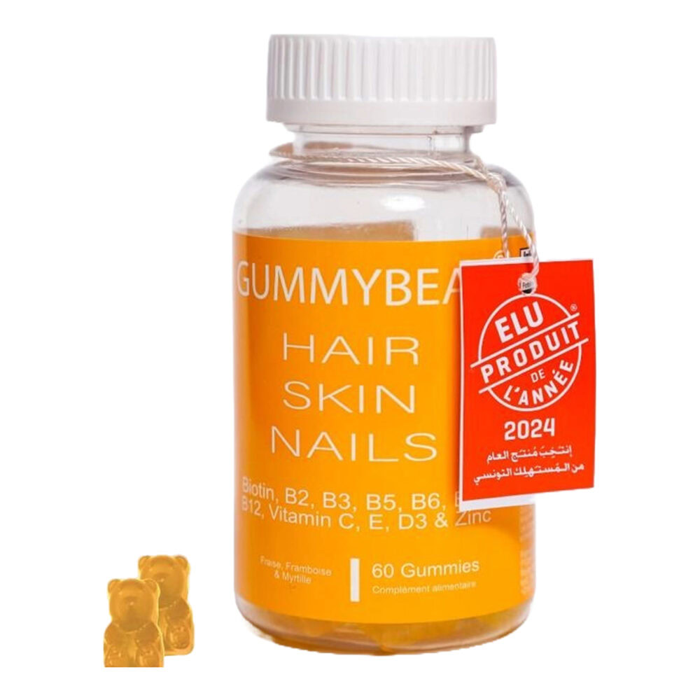 Gummybear hair skin nails vitamins 60 gummies