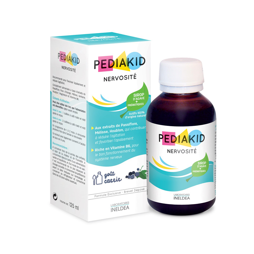 Pediakid Tunisie - Pediakid Nervosité est un complément alimentaire qui  aide à réduire l'agitation et les petits déséquilibres émotionnels et  contribue au bon fonctionnement du système nerveux. Il est à base d'extraits