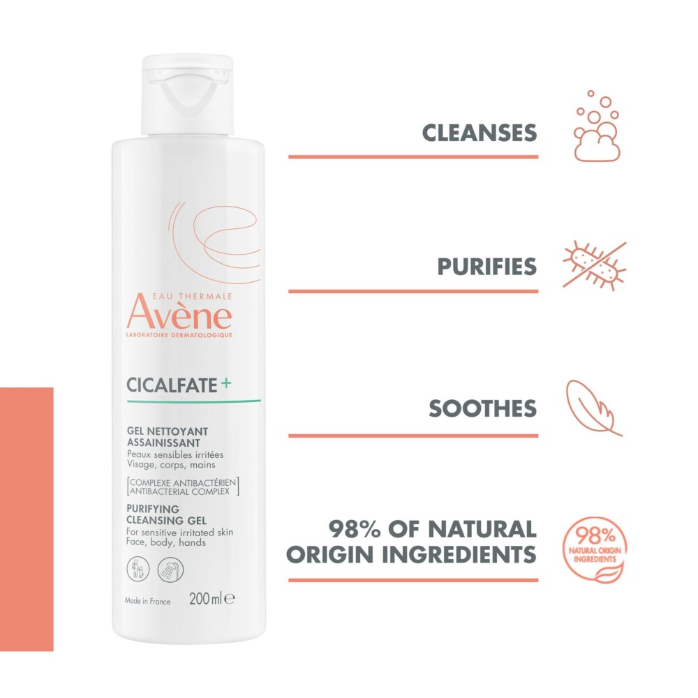 Avène cicalfate+ gel nettoyant assainissant