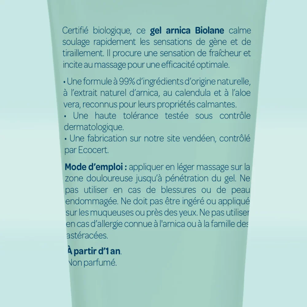 Biolane gel à l'arnica certifié biologique