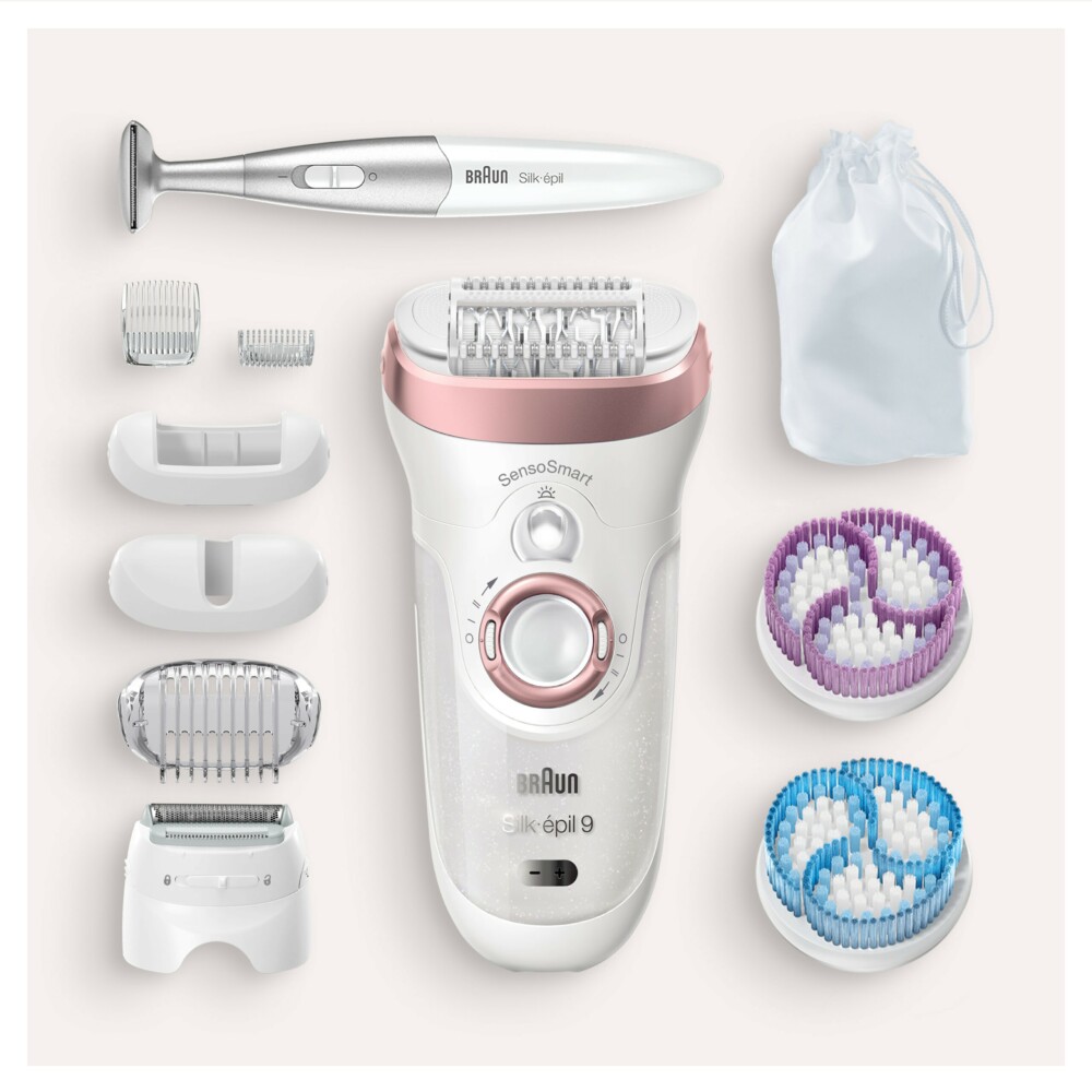 Braun épilateur silk-épil 9 ses 9/980 sensosmart + bikini styler