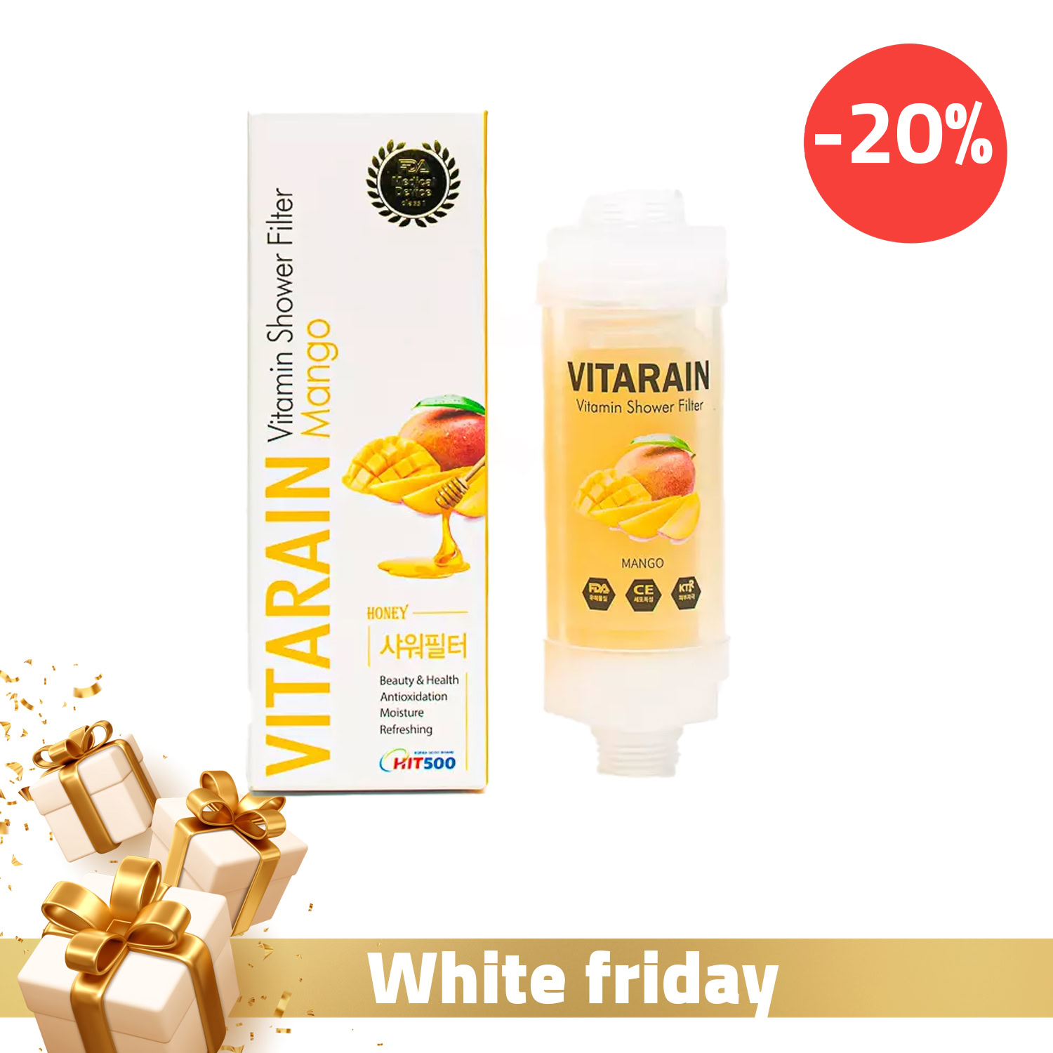 Vitarain filtre de douche à la vitamine au citron Vitarain filtre de douche à la vitamine au citron