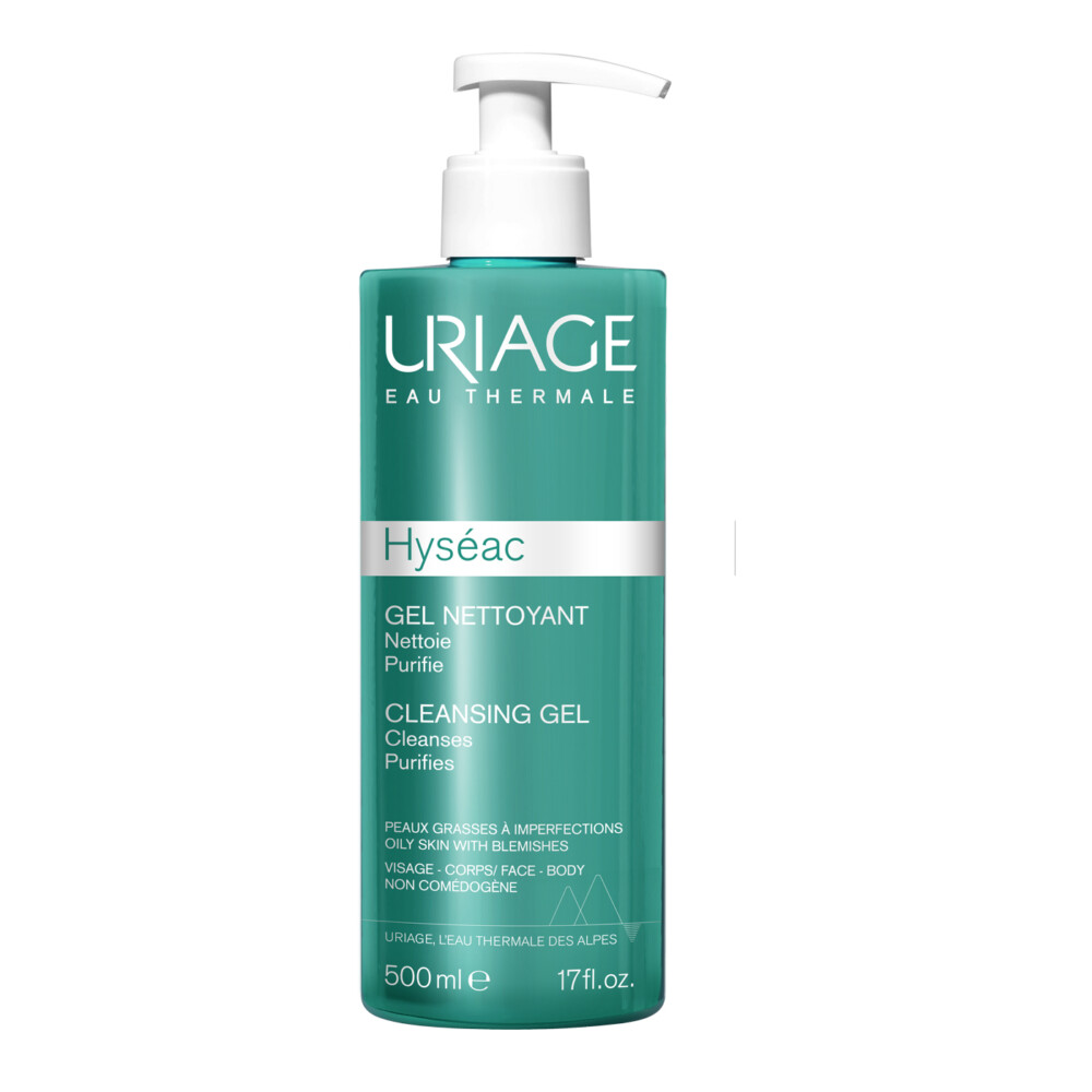 Uriage hyseac gel nettoyant doux visage et corps 500ml