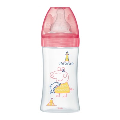 DODIE Biberon Initiation Peppa Pig Bleu 270ml Rose