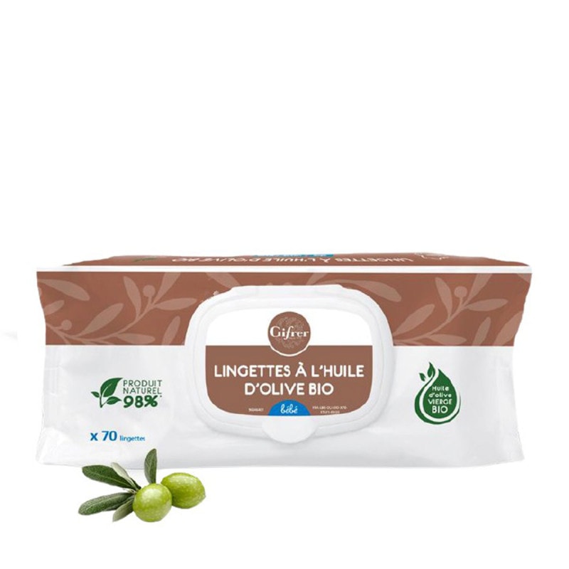 Gifrer Lingettes Bébé Au Liniment Huile Olive Extra * 70