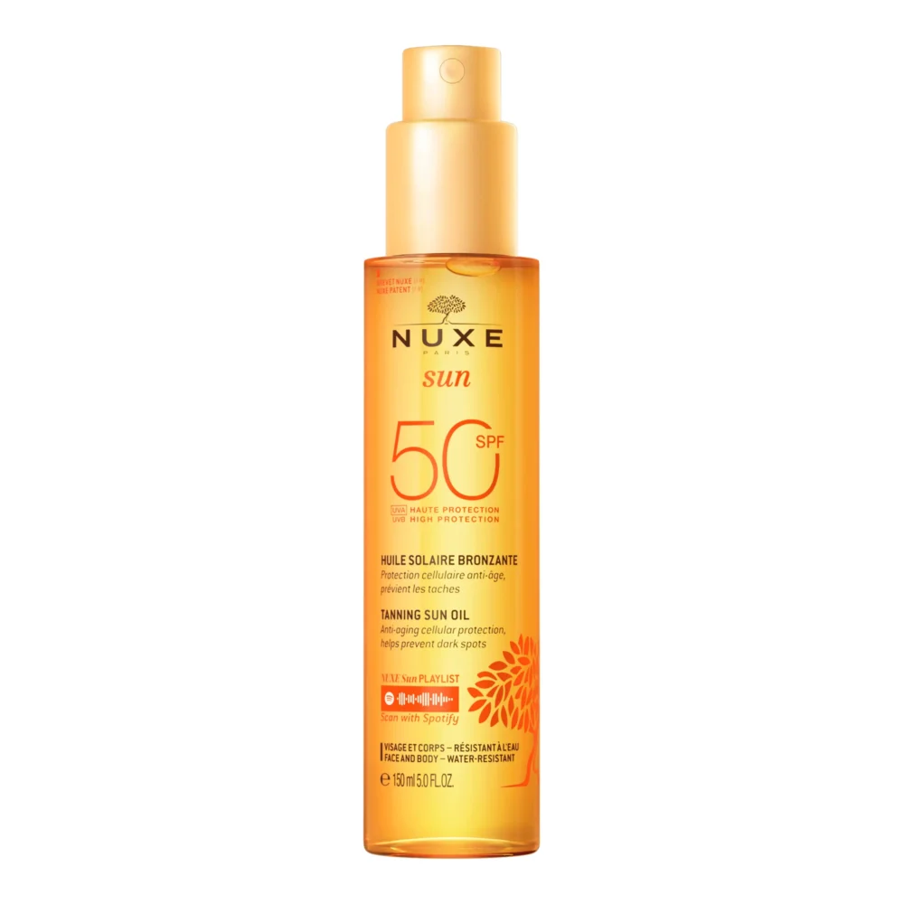 Nuxe sun huile solaire bronzante spf50 150ml