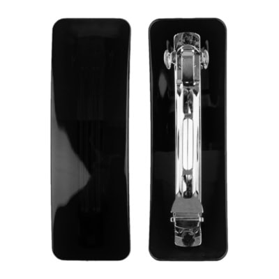 TITANIA 2 Barrettes Noires 8.5x2.5cm - 7859B