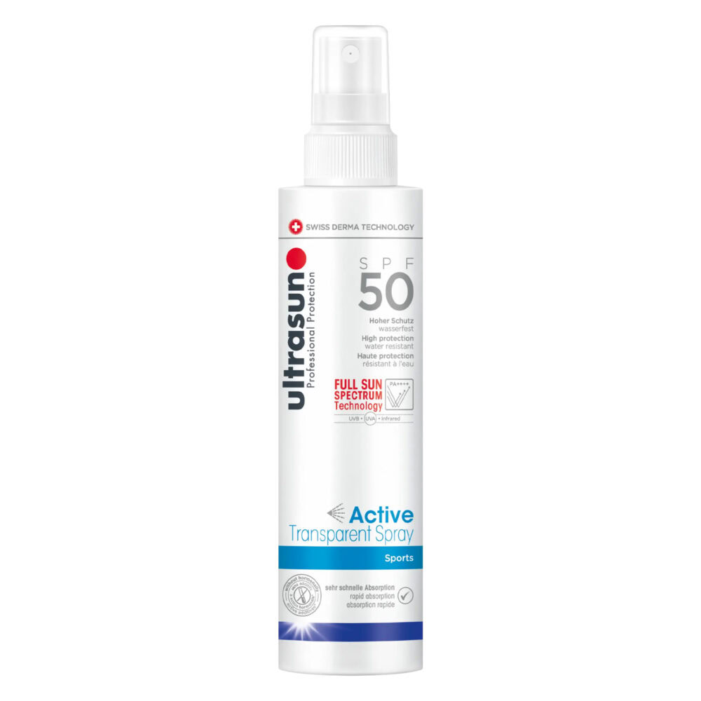 Ultrasun active transparent spray sports spf50 150ml