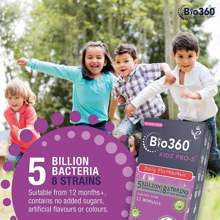 Natures aid bio360 kidz pro-5 microbiotique pour enfants 90 g