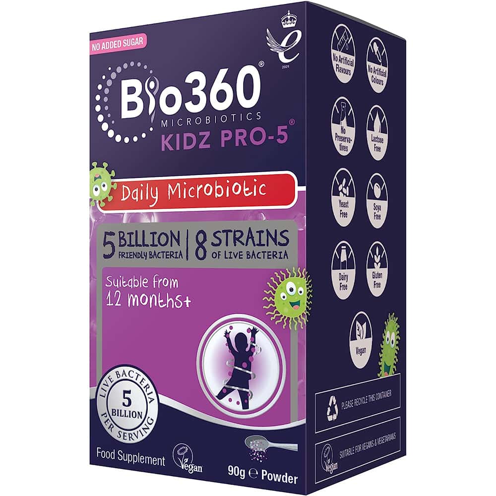 Natures Aid Bio360 Kidz Pro-5 Microbiotique pour Enfants 90 g