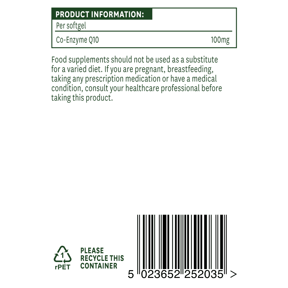 Natures Aid Co-Enzyme Q10 100mg 30 gélule