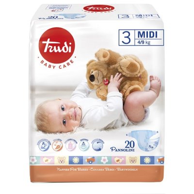 TRUDI Couches Bébés T3 4-9Kg 20 Piéces