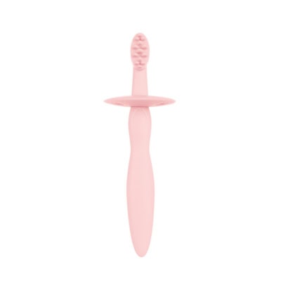 Canpol Brosse à Dents en Silicone avec Anneau de Dentition Rose - 51/500