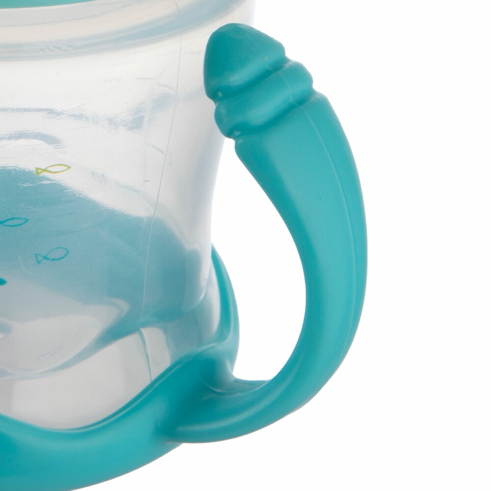 Canpol tasse anti-déversement bec silicone 180ml love&sea bleu 57/300