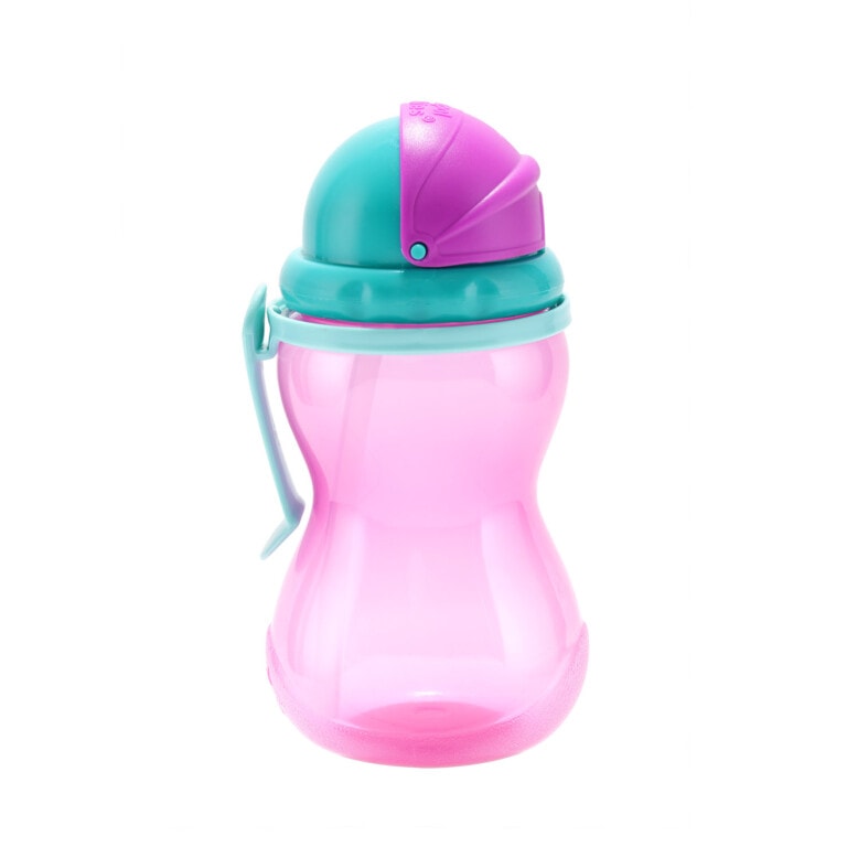 Canpol tasse sport avec paille retractable rose 370 ml - 56/113
