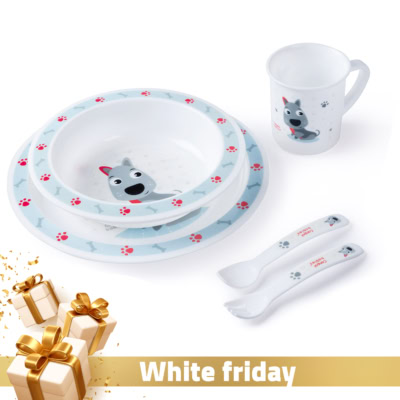 Canpol Vaisselle en Plastique CUTE ANIMALS Chien – 4/401