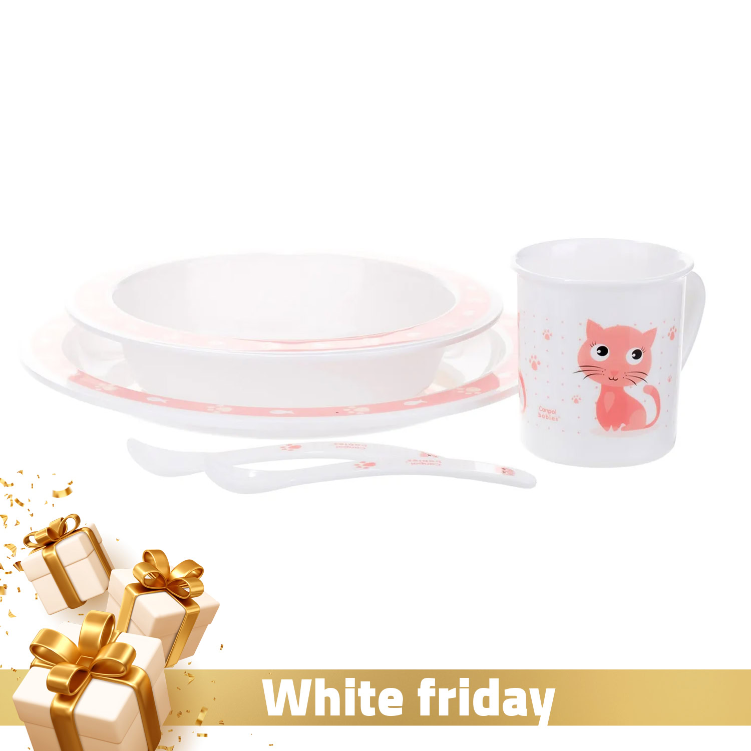 Canpol vaisselle en plastique cute animals chat - 4/401 Canpol vaisselle en plastique cute animals chat - 4/401