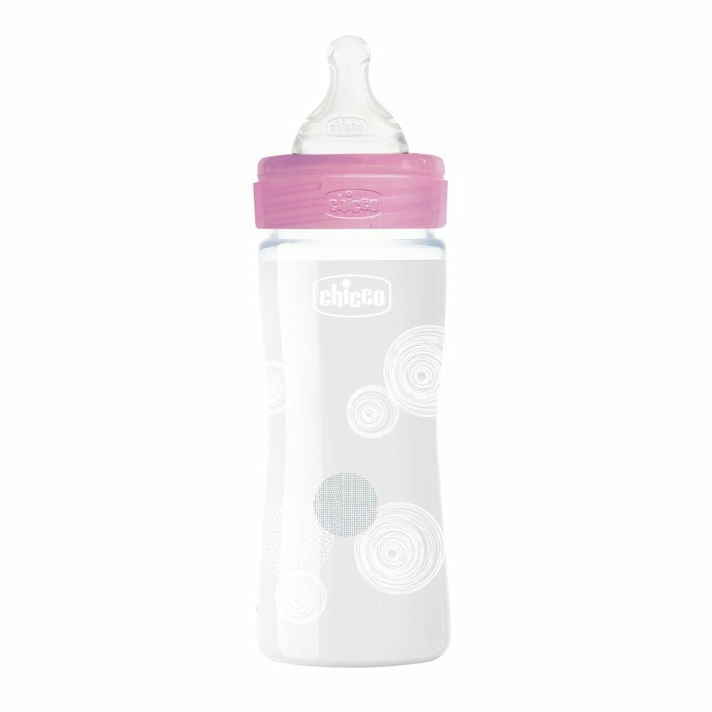 Chicco well being biberon verre débit lent 0 mois+ 240ml