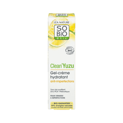So'Bio Clean’Yuzu Gel Crème Hydratant Anti-imperfections Bio 40ml