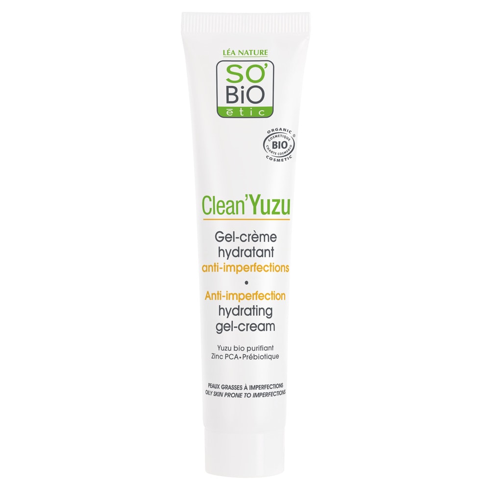 So'Bio Clean’Yuzu Gel Crème Hydratant Anti-imperfections Bio 40ml