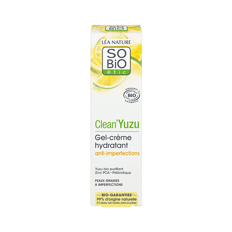So'Bio Clean’Yuzu Gel Crème Hydratant Anti-imperfections Bio 40ml