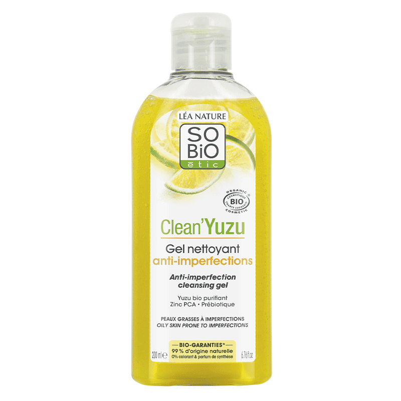 So'Bio Clean’Yuzu Gel Nettoyant Anti-Imperfections Bio 200ml