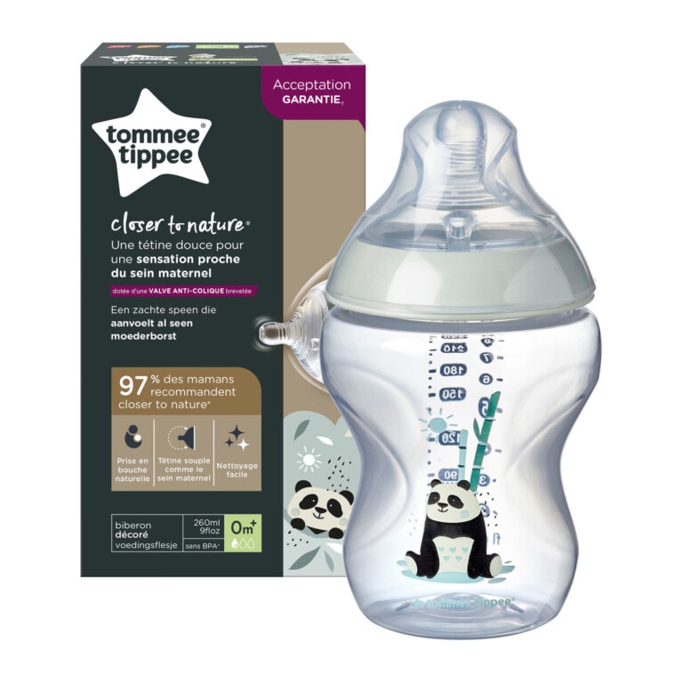 Tommee Tippee Biberon Panda Vert 0m+ 260ml