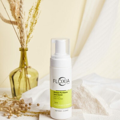 Floxia mousse puriﬁante sans savon peaux sèches et sensibles 150 ml - maparatunisie