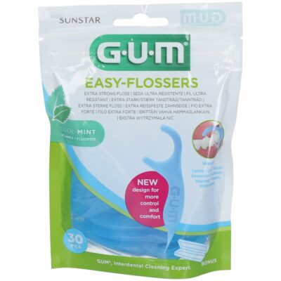 Gum easy flossers 890 porte-fil ciré menthe 30 unités