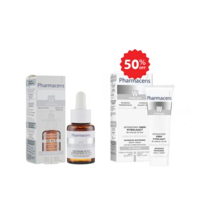 PHARMACERIS W Albucin-C 5% Serum + Crème de jour éclaircissant SPF50+ (-50%)