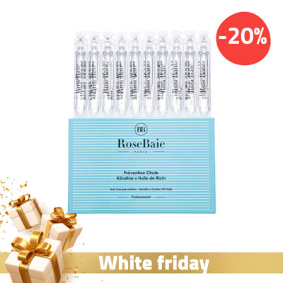 RoseBaie Ampoules Prévention Chute Ricin X Kératine