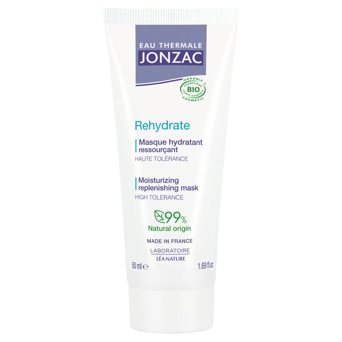 La peau sèche : routine de soins Jonzac rehydrate masque hydratant ressourçant bio 50ml