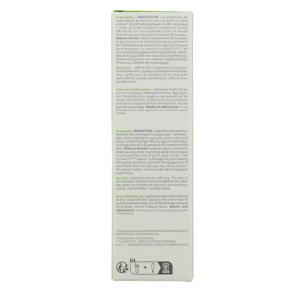 Bioderma sébium kerato+ gel-crème anti-imperfections 30ml
