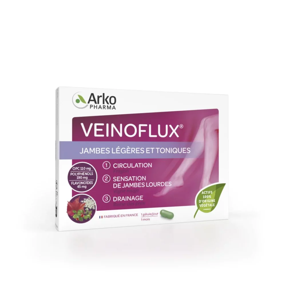 Arkopharma veinoflux pour jambes légères 30 gélules